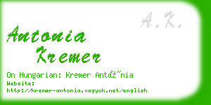 antonia kremer business card